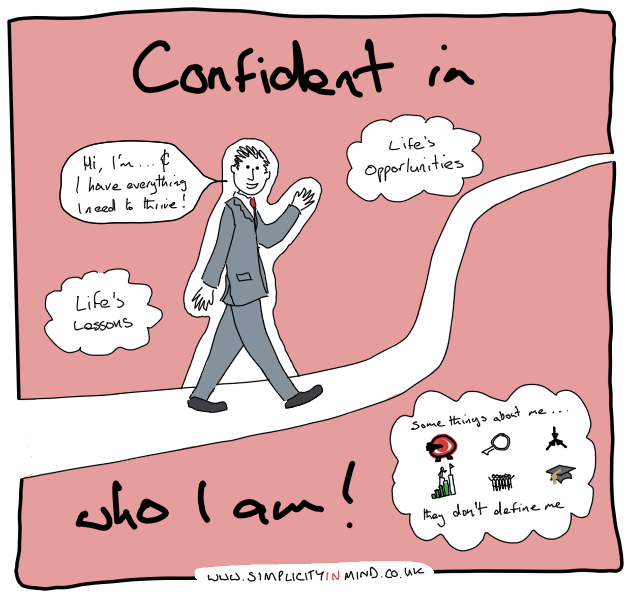 Illustration: confident in who I am after coaching